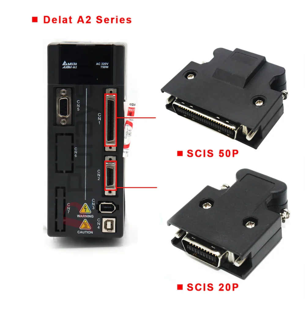 MDR SM-SCSI-connector 14P / 20P / 26P / 36P / 50P SCSI Plug Driver Servo Connector Panasonic Delta Use Connector Mitsubishi Yaskawa
